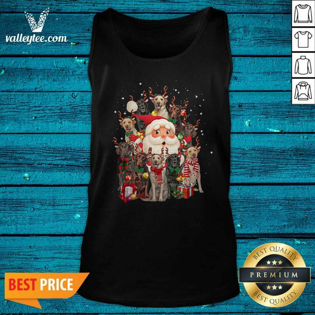 Pretty Merry Christmas Santa Claus Labrador Retriever Dogs Shirt - Image 5