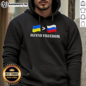 Alternative view of Awesome Ukraine Greater Than Russia Flag Defend Freedom T-Shirt