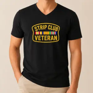 Alternative view of Awesome Hot Strip Club Veteran Logo Shirt