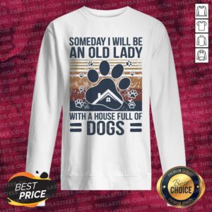 Alternative view of Nice Someday I Will Be An Old Lady With A House Full Of Dogs Paw Vintage T-shirt