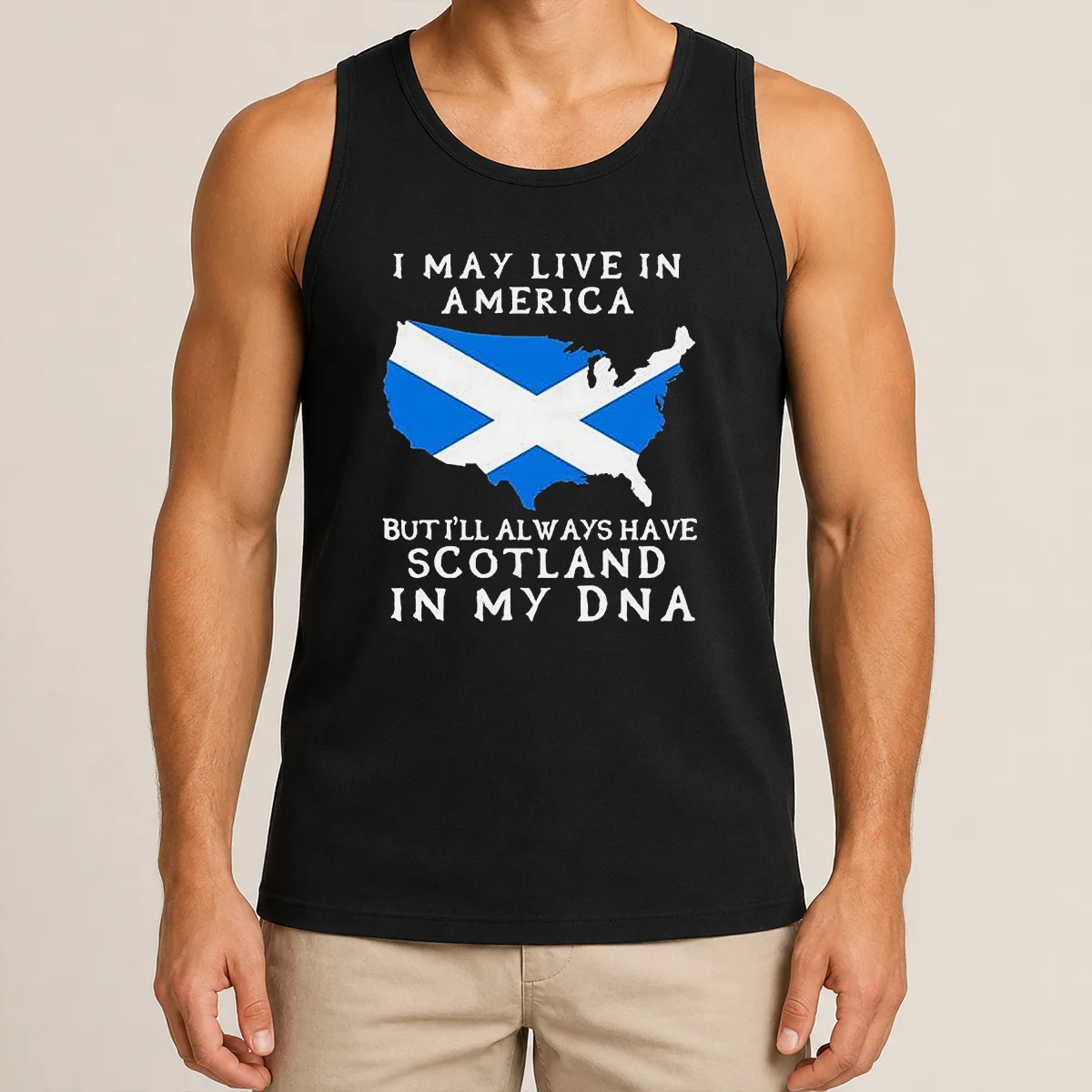 Top Scottish Heritage Apparel I May Live In America But I Will Always Have Scotland In My DNA Shirt - Image 3