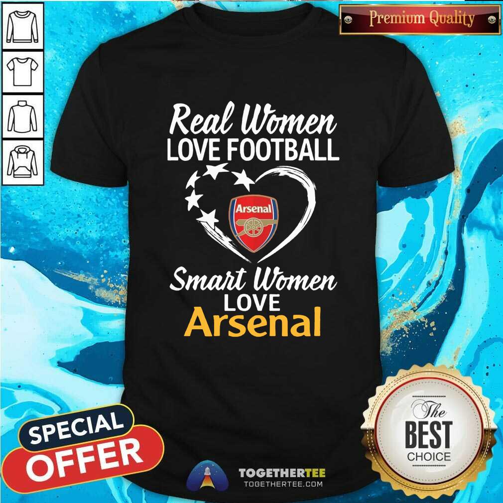 Premium Real Women Love Football Smart Women Love Arsenal T-Shirt