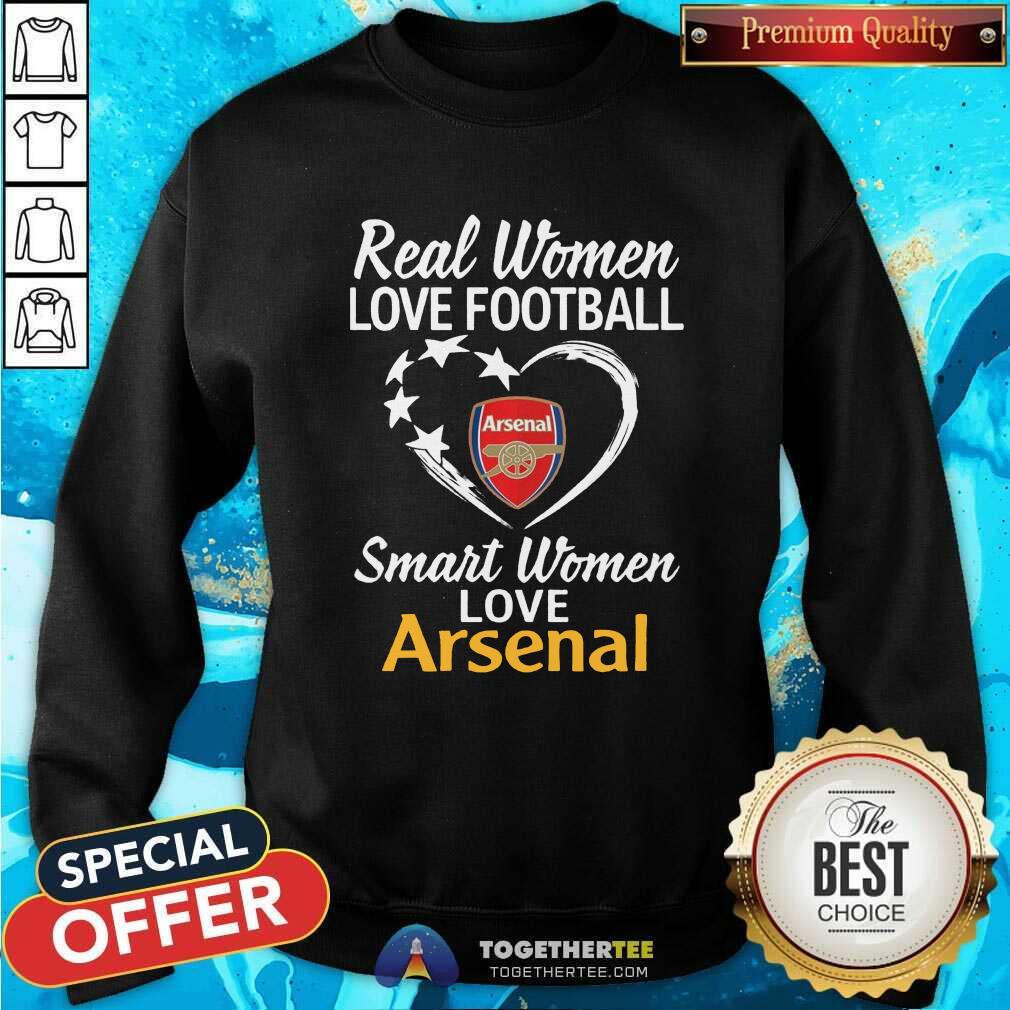 Premium Real Women Love Football Smart Women Love Arsenal T-Shirt - Image 5