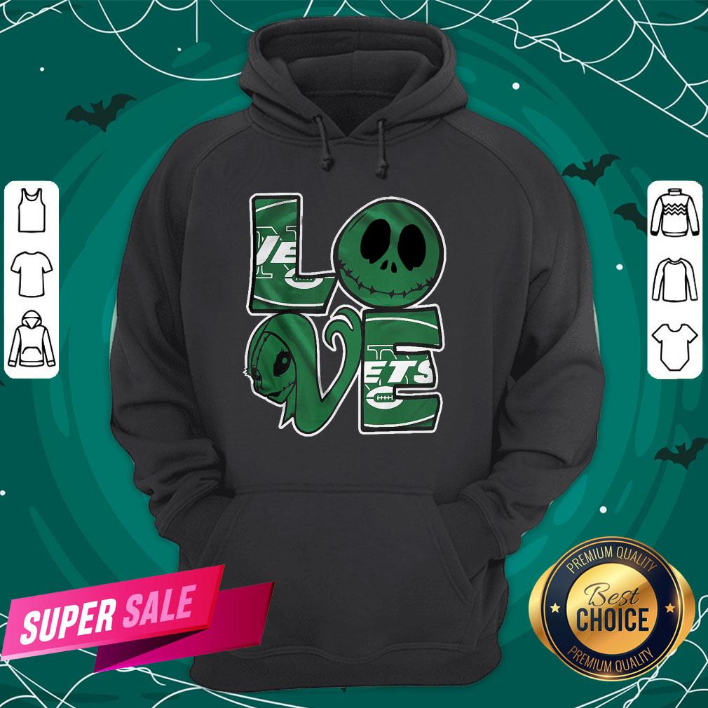 New York Jets Jack Skellington And Sally Love Shirt - Image 5