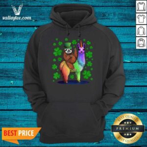Alternative view of Top Leprechaun Sloth Riding Llama Unicorn St Patricks Day Shirt