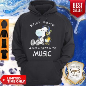 Alternative view of Snoopy Wear Mask Stay Home And Listen To Eric Clapton Covid 19 Shirt