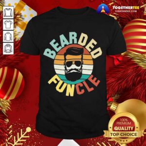 Premium Cool Bearded Funcle Funny Uncle Vintage Retro Shirt