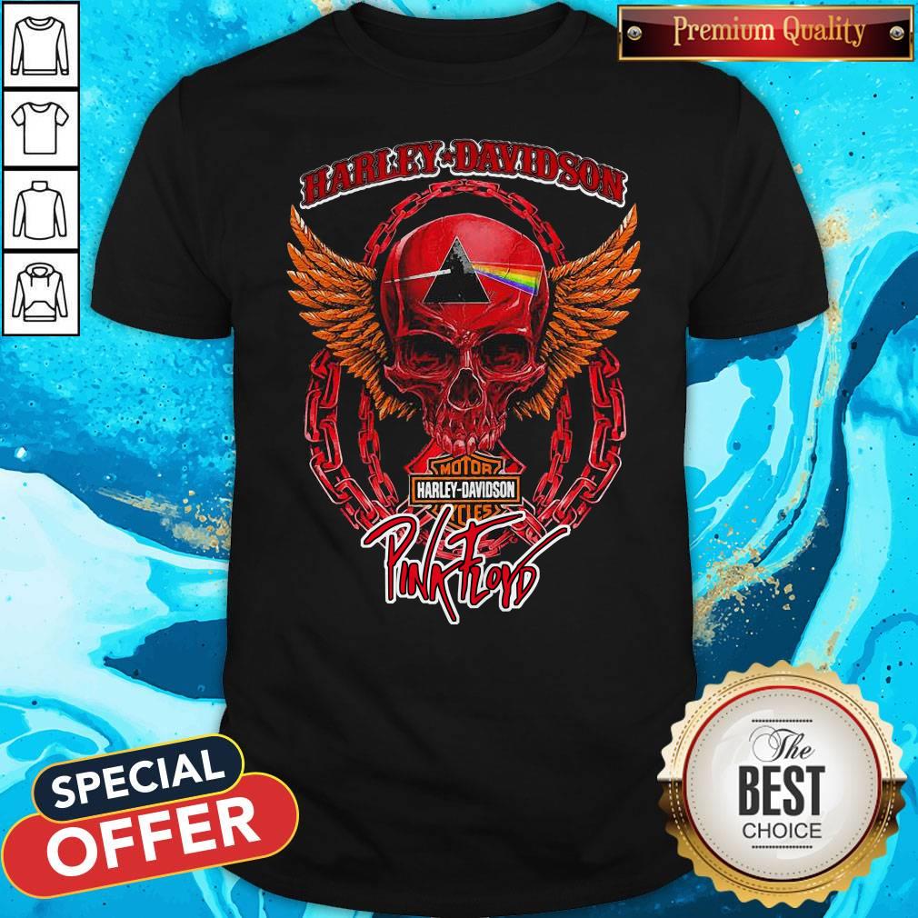 Skull Motor Harley Davidson Cycles Pink Floyd Shirt