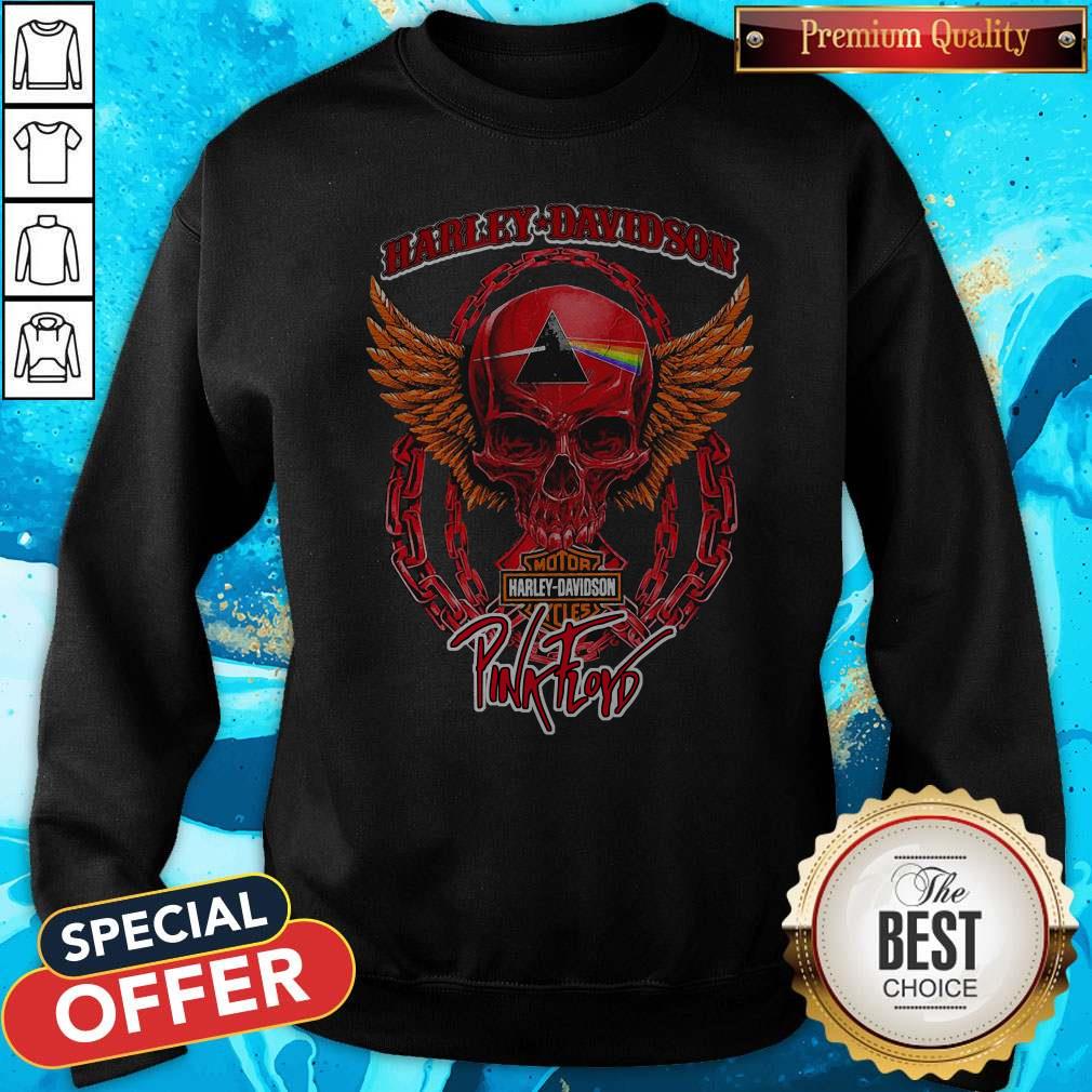 Skull Motor Harley Davidson Cycles Pink Floyd Shirt - Image 4