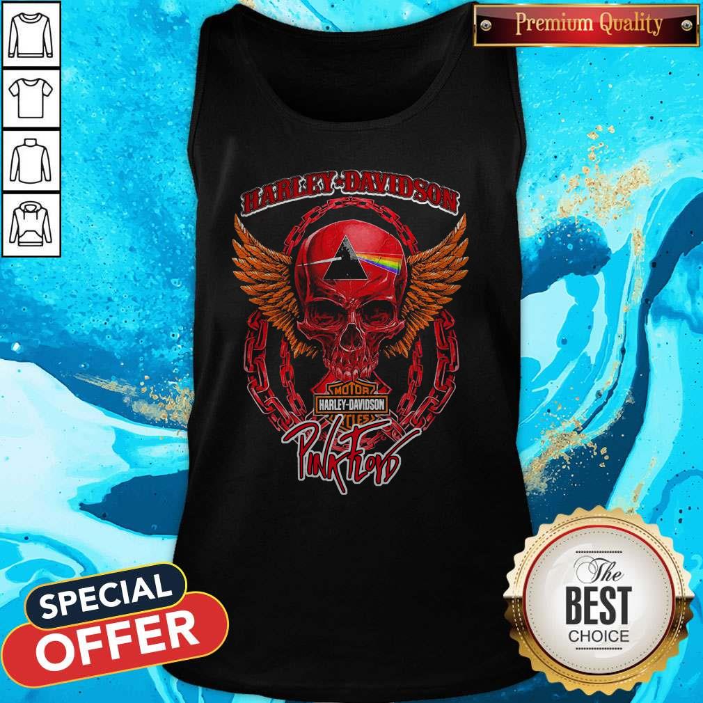 Skull Motor Harley Davidson Cycles Pink Floyd Shirt - Image 3
