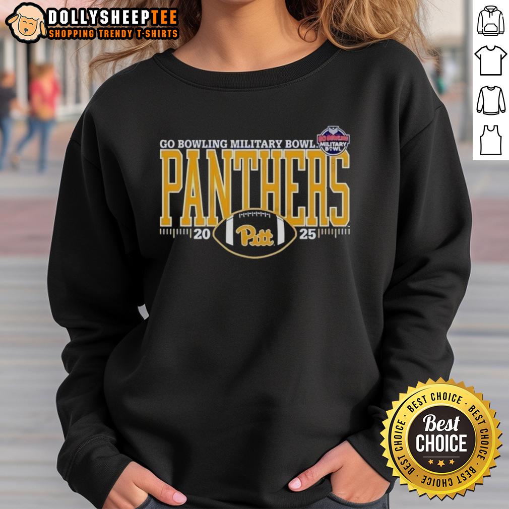 Original Pitt Panthers 2025 Go Bowling Military Bowl Logo T-Shirt - Image 5