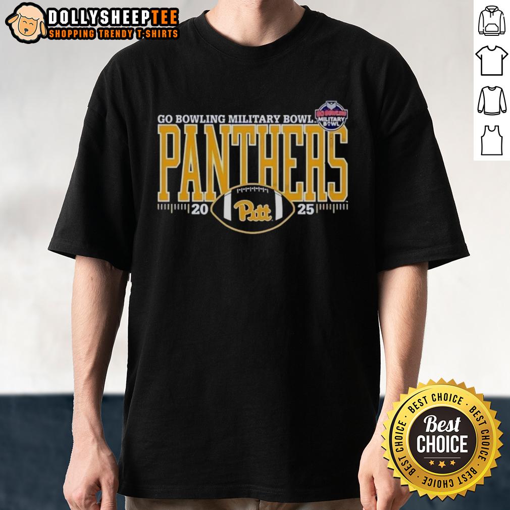Original Pitt Panthers 2025 Go Bowling Military Bowl Logo T-Shirt