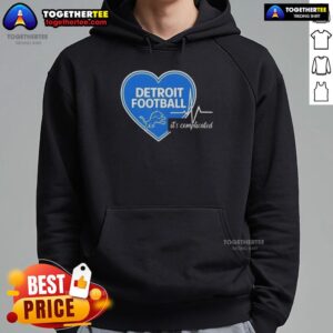 Alternative view of Pretty Detroit Lions Football Heartbeat It's Complicated T-Shirt