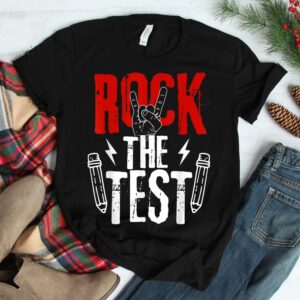 Metal Rock The Test Day Funny Hand Sign Exam Testing Shirt