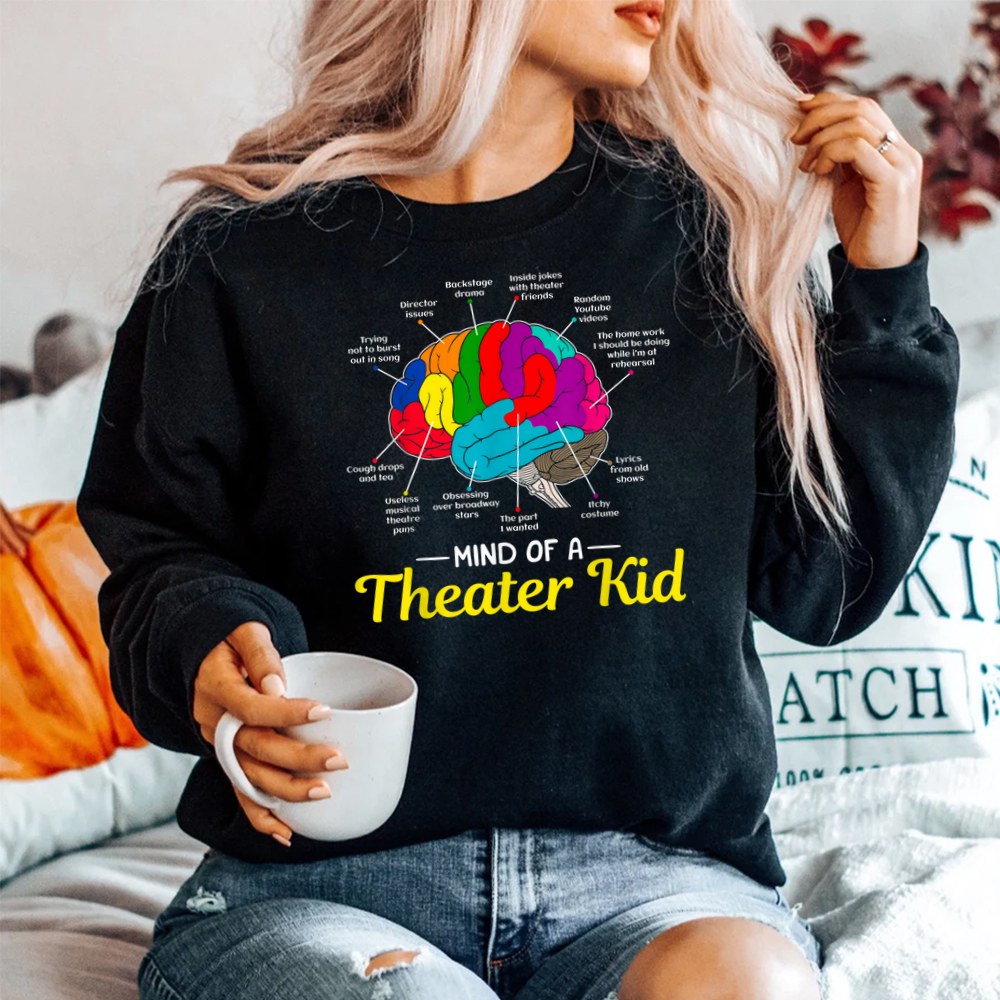 Mind Of A Theater Kid Brain Musical Theatre Shirt - Image 2