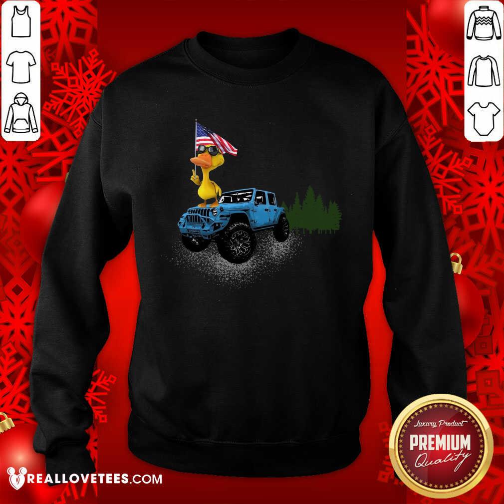 Duck American Flag And Jeep Independence Day Shirt