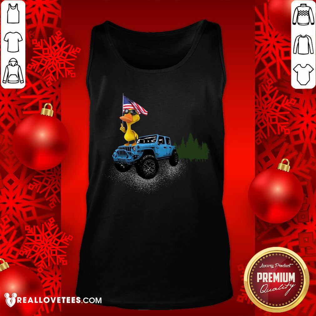 Duck American Flag And Jeep Independence Day Shirt - Image 5
