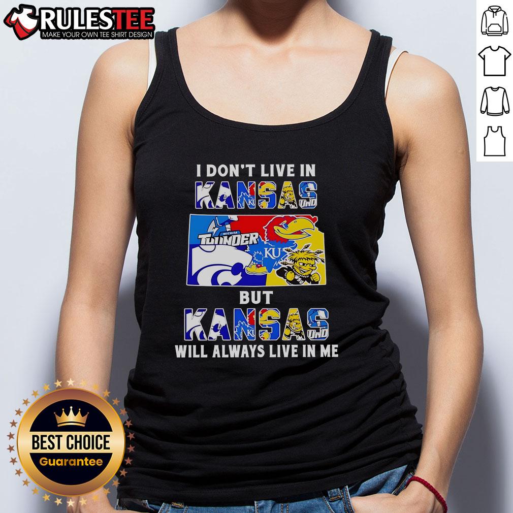 Official I Don't Live In Kansas But Kansas Will Always Live In Me Sport Teams T-Shirt - Image 4
