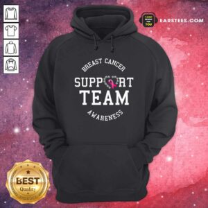Alternative view of Hot Breast Cancer Support Team Awareness Ribbon Pink Shirt