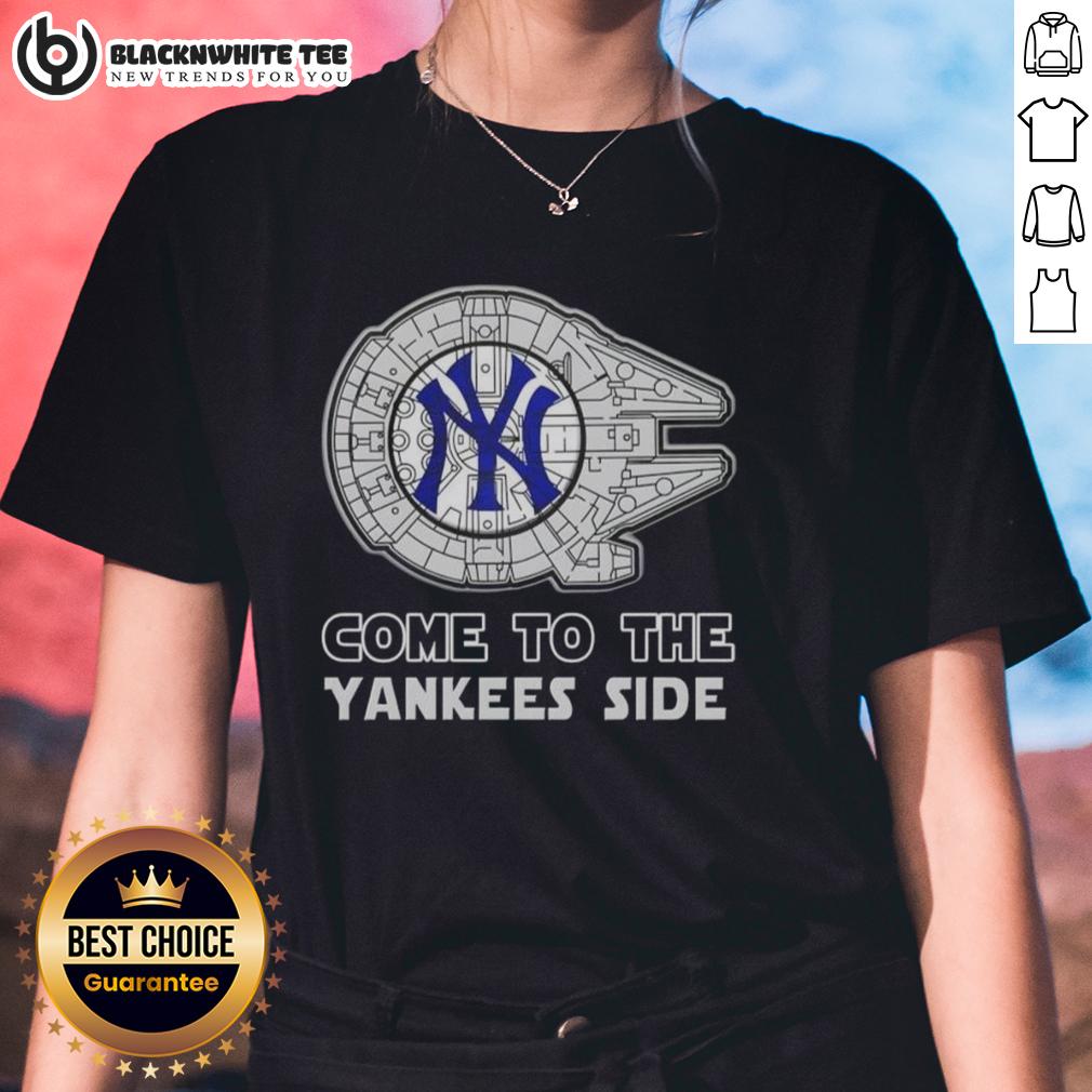 Happy Star Wars Come To The New York Yankees Side T-Shirt - Image 3