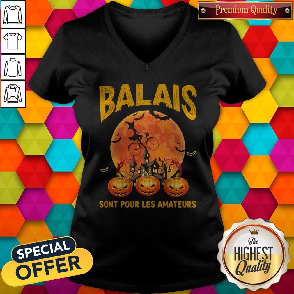 Balais Sont Pour Les Amateurs Lady Pumpkin Halloween Shirt - Image 4