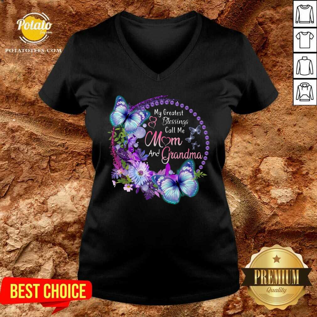 My Greatest Blessing Calls Me Mom And Grandma Shirt - Image 2