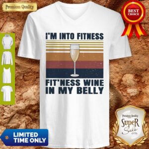 Alternative view of Official Wine I’m Into Fitness Fit’ness Wine In My Belly Vintage Shirt