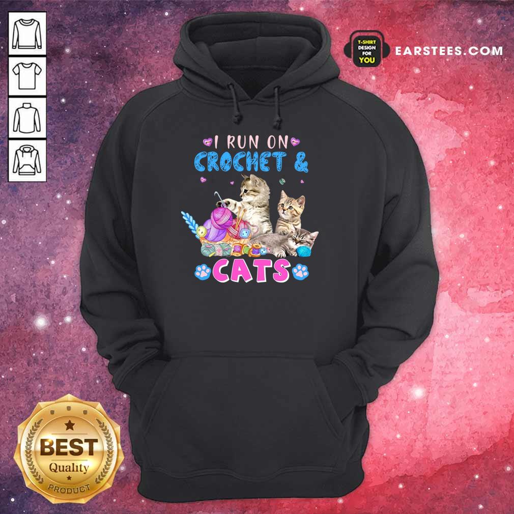 Pretty I Run On Crochet And Cats Shirt - Image 4