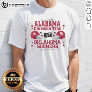 Awesome Oklahoma Sooners & Alabama Crimson Tide 2025 Cfp First Round Matchup T-Shirt