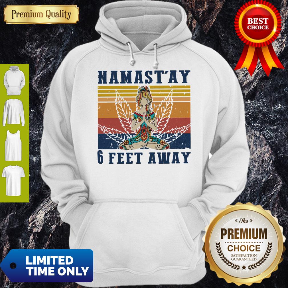 Official Namast’ay 6 Feet Away Yoga Vintage Shirt - Image 2
