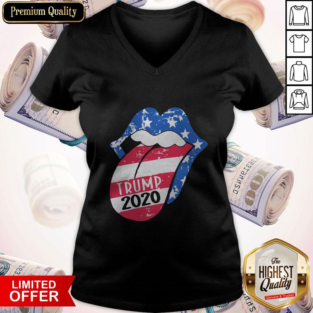 Rolling Stones Trump 2020 America Flag Shirt - Image 2