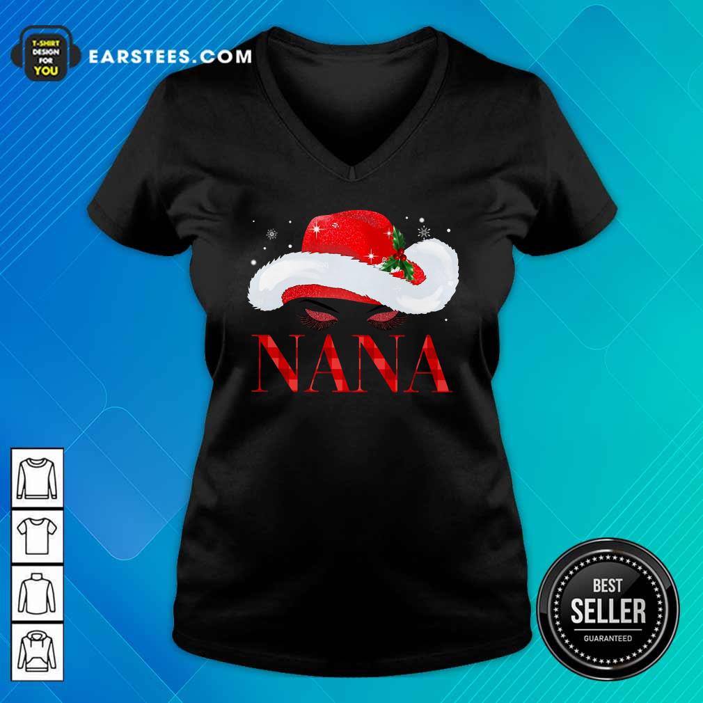 Premium Santa Hat Women Nana Shirt - Image 3