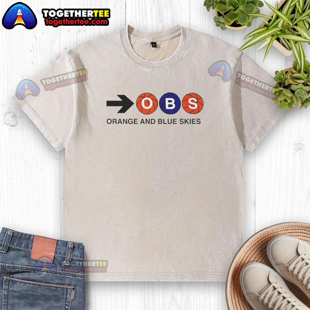 Awesome OBS Orange And Blue Skies T-Shirt - Image 6