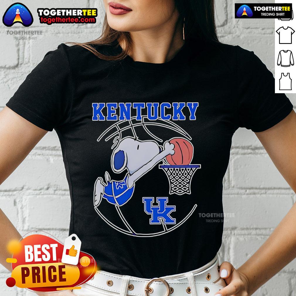 Official Snoopy Kentucky Wildcats Basketball Player T-Shirt - Image 3
