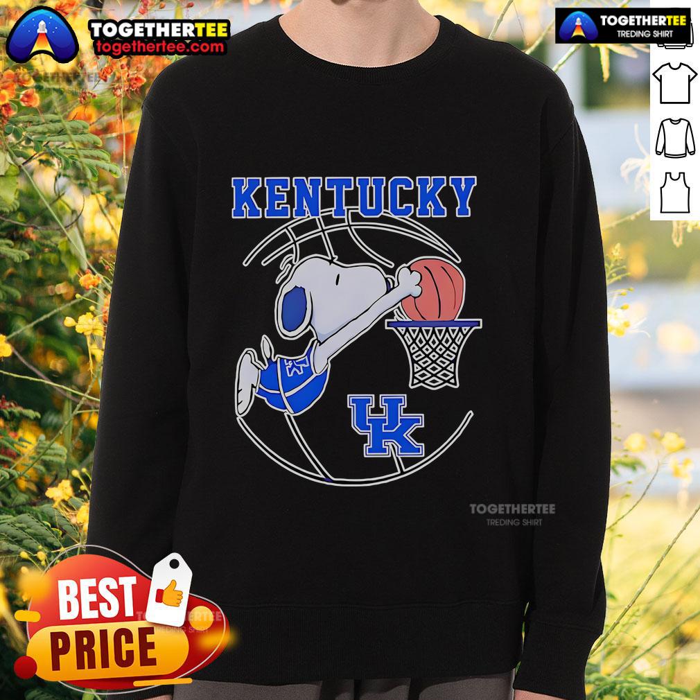 Official Snoopy Kentucky Wildcats Basketball Player T-Shirt - Image 5