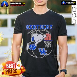 Official Snoopy Kentucky Wildcats Basketball Player T-Shirt