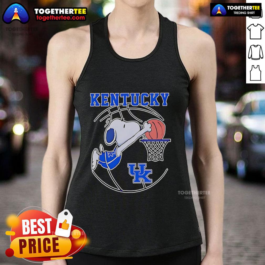 Official Snoopy Kentucky Wildcats Basketball Player T-Shirt - Image 4