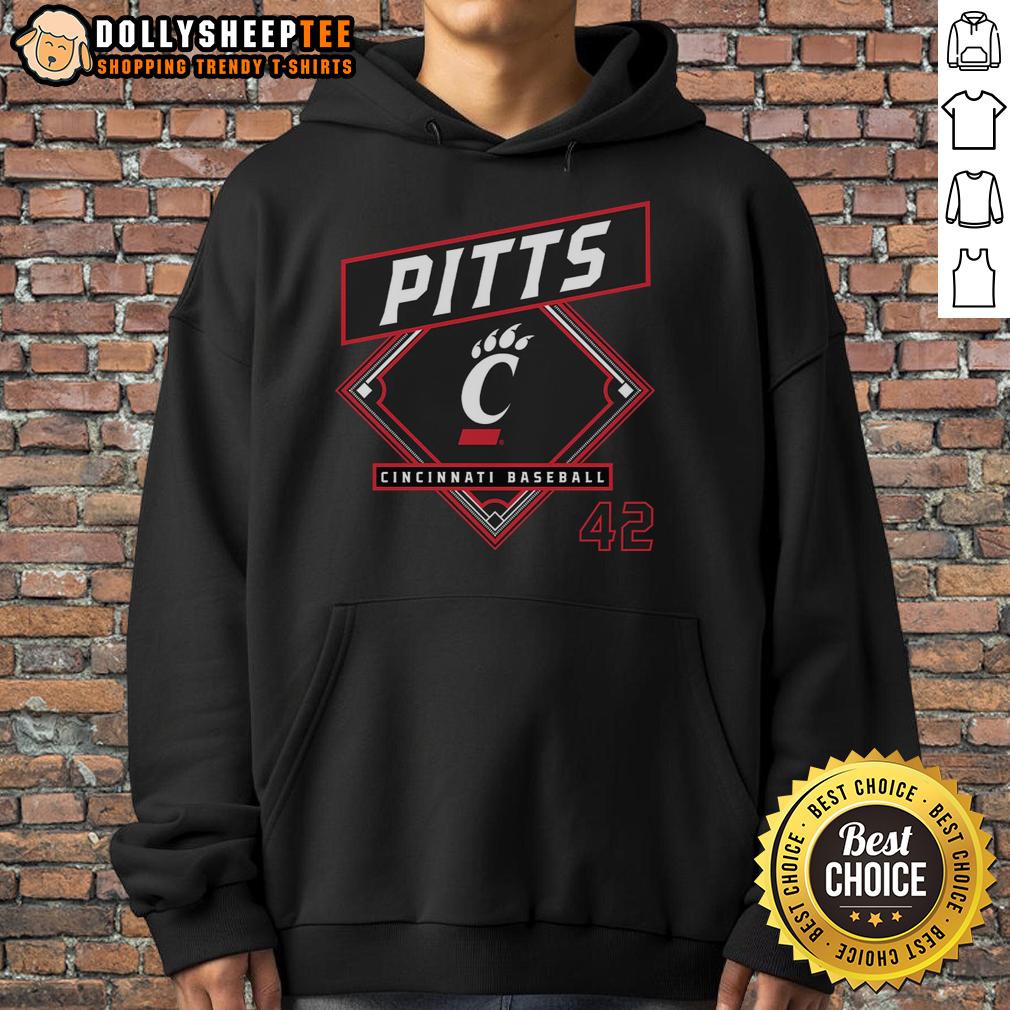 Premium Derrick Pitts Cincinnati Bearcats Baseball T-Shirt - Image 2