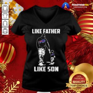 Alternative view of Funny Like Father Like Son For Buffalo Bills Fans Father's Day T-Shirt