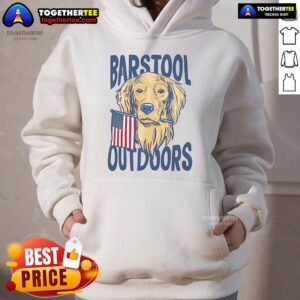 Alternative view of Nice Barstool Outdoors Dog USA T-Shirt