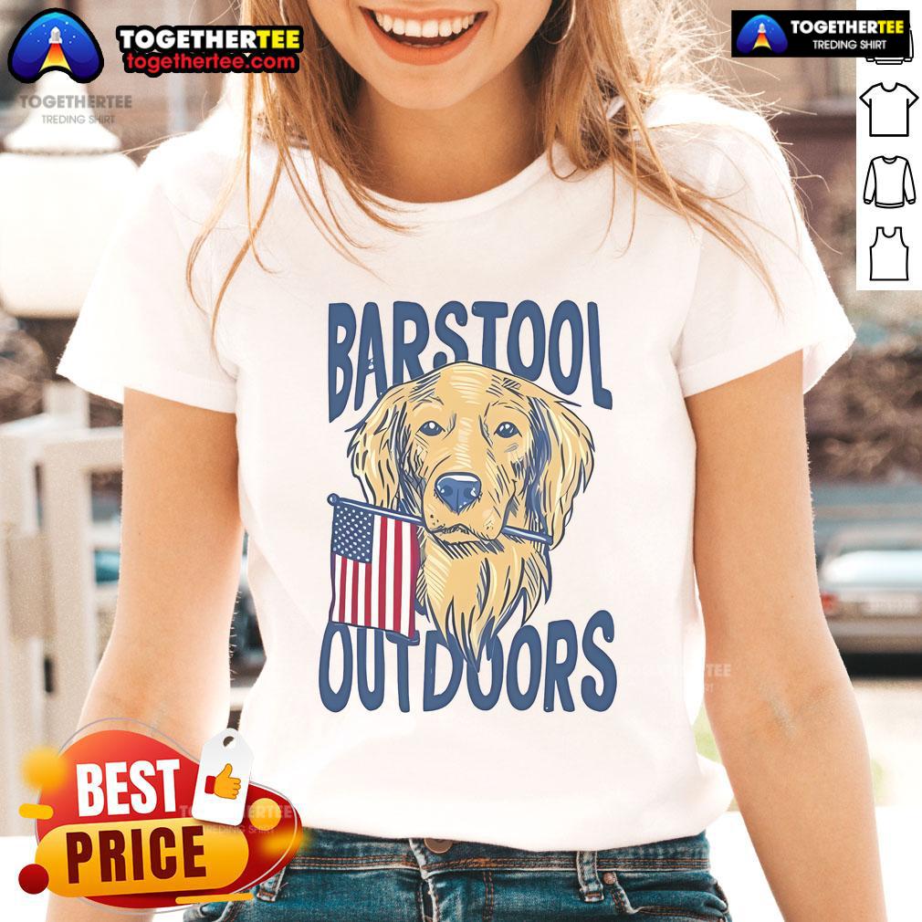 Nice Barstool Outdoors Dog USA T-Shirt - Image 3