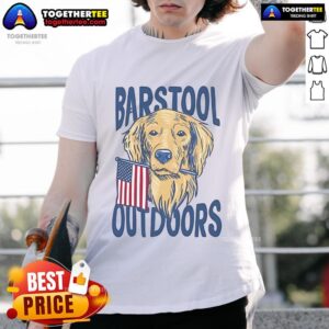Nice Barstool Outdoors Dog USA T-Shirt