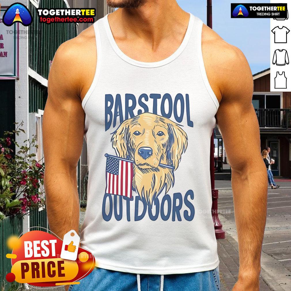 Nice Barstool Outdoors Dog USA T-Shirt - Image 4