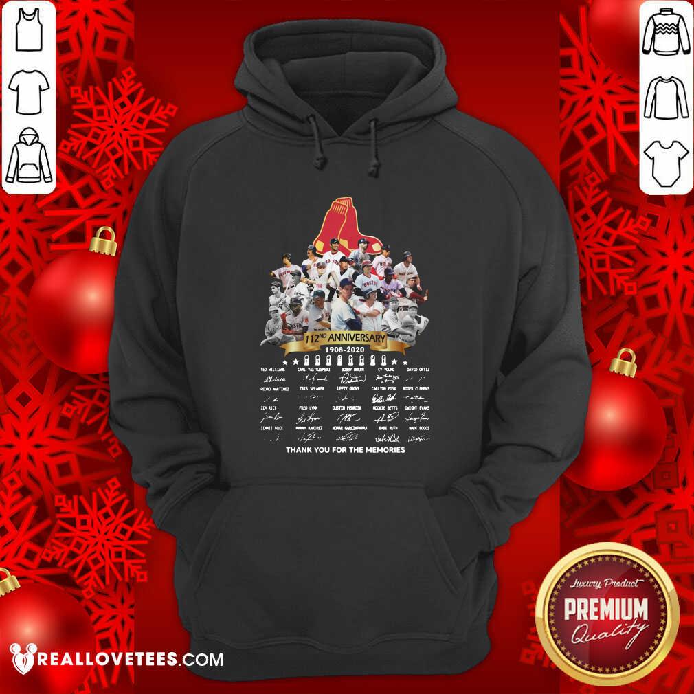 Nice The Boston Red Sox 112nd Anniversary 1902 2020 Thank You For The Memories Signatures Shirt - Image 4