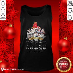Alternative view of Nice The Boston Red Sox 112nd Anniversary 1902 2020 Thank You For The Memories Signatures Shirt