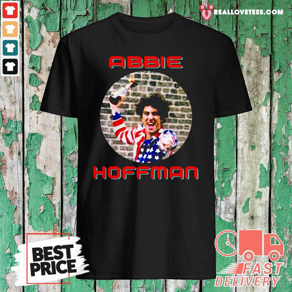 Premium Abbie Hoffman In His American Flag Shirt