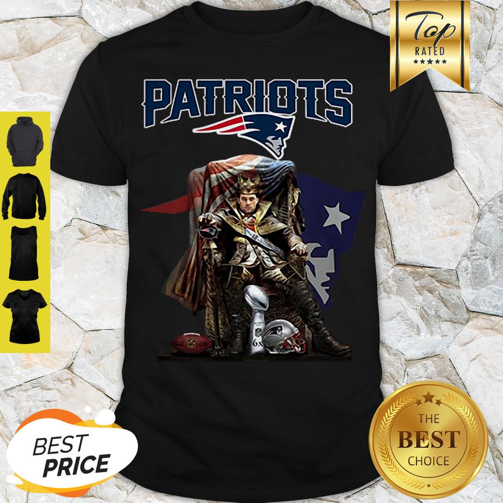 Nice King Of North Tom Brady Sitting Iron Throne New England Patriots Shirt