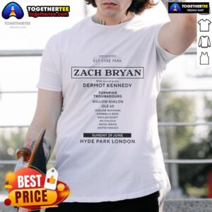 Official Zach Bryan With Special Guest Dermot Kennedy Turnpike Troubadours Willow Avalon T-Shirt