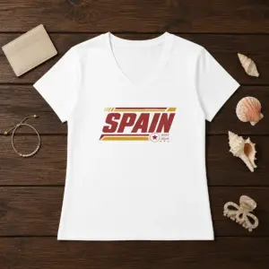 Alternative view of Official Spain 2010 2026 Retro Sports Spanish Football Shirt