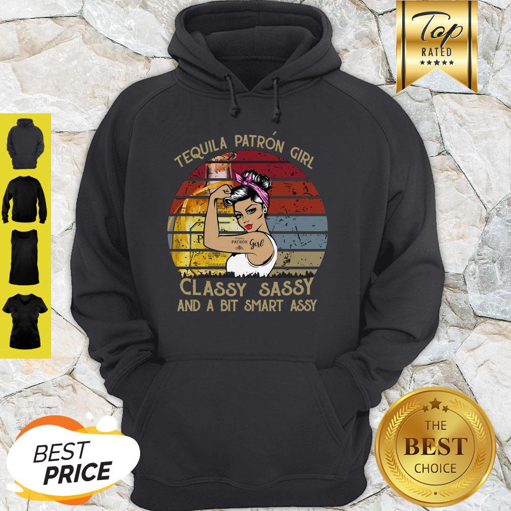 Premium Tequila Patron Girl Classy Sassy And A Bit Smart Assy Vintage Shirt - Image 3